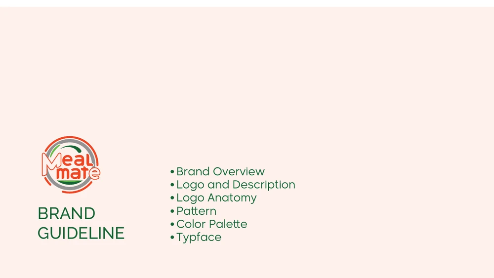 Meal Mate brand guideline cover