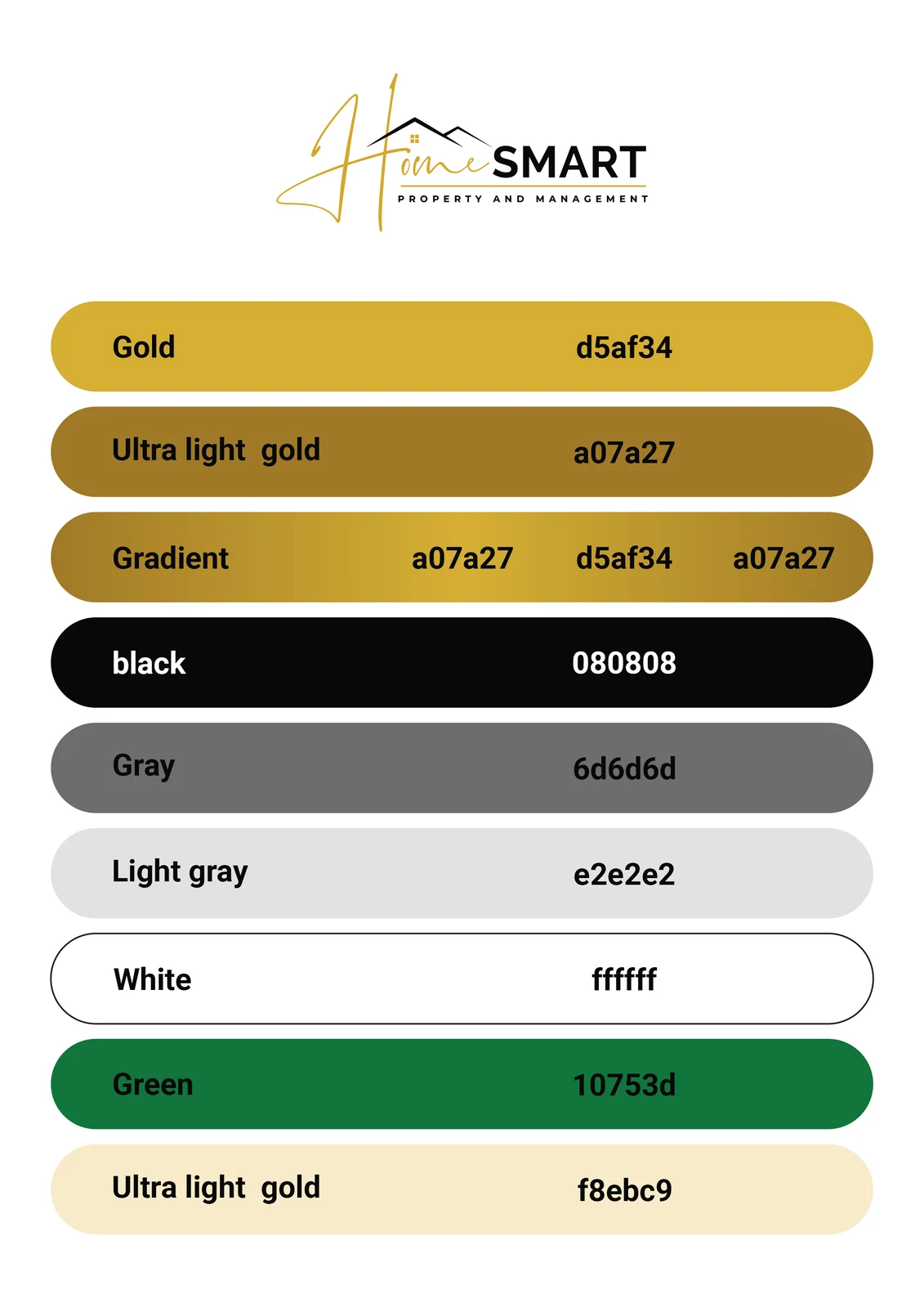 Home Smart colour palette presentation